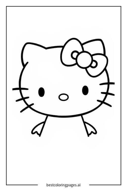 Coloriage Hello Kitty souriante