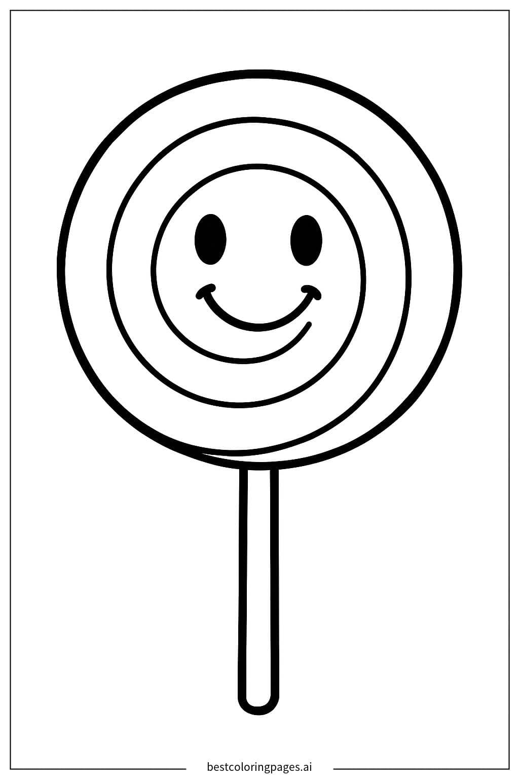 Coloriage Sucette Souriante