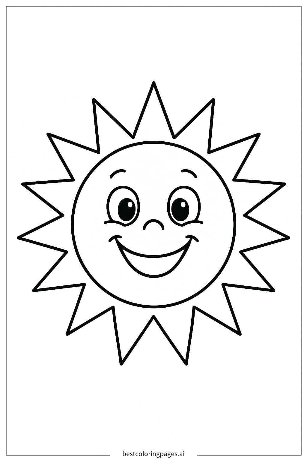 Desenhos de Sol Sorridente para Colorir