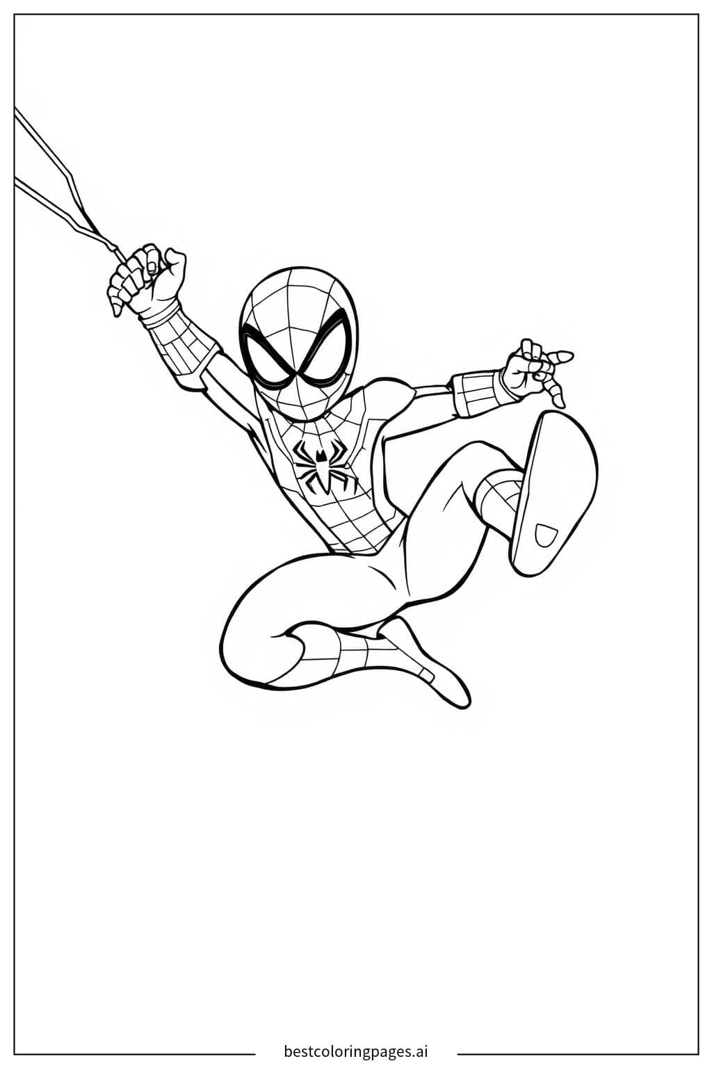 Coloriage Lanceurs de toiles de Spiderman