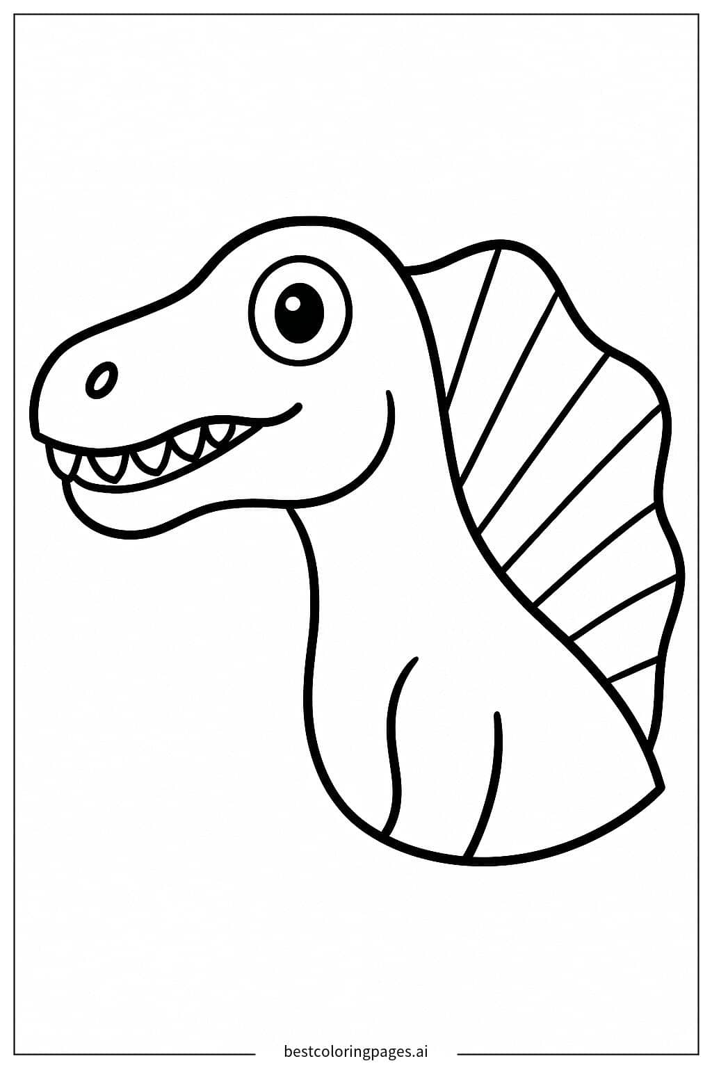 Disegni di Ritratto di testa di Spinosaurus da Colorare