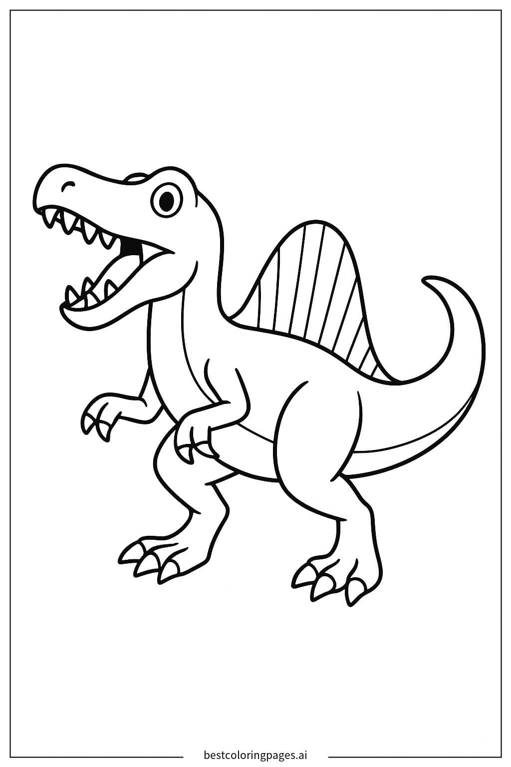 Disegni di Il ruggito dello Spinosauro da Colorare