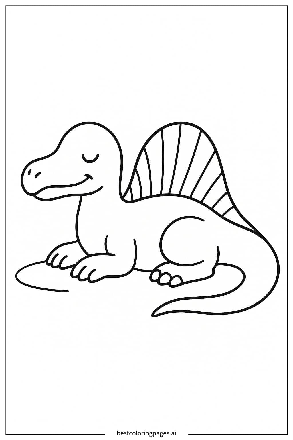 Disegni di Spinosauro Addormentato da Colorare