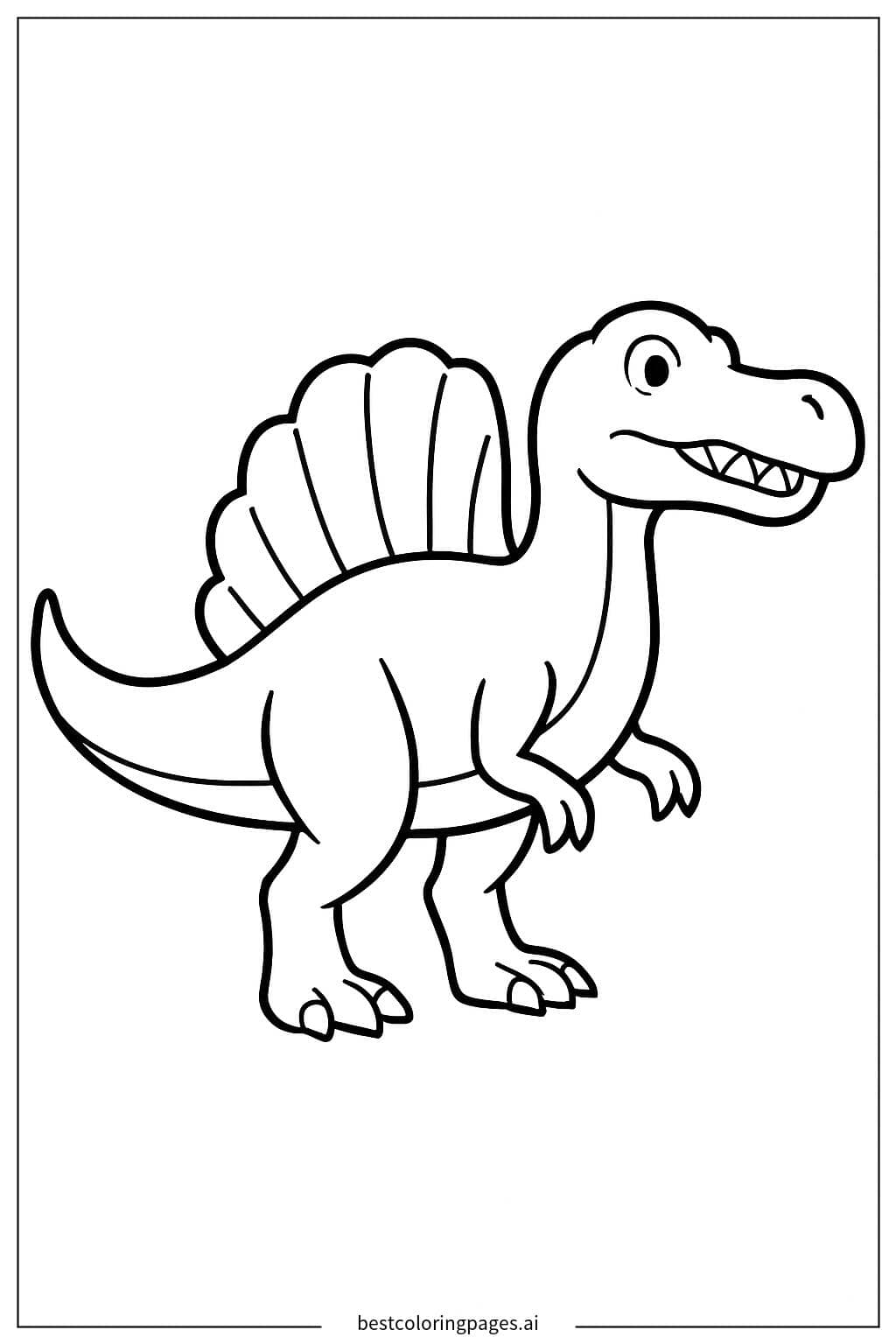 Disegni di Spinosauro In Piedi Da Solo da Colorare