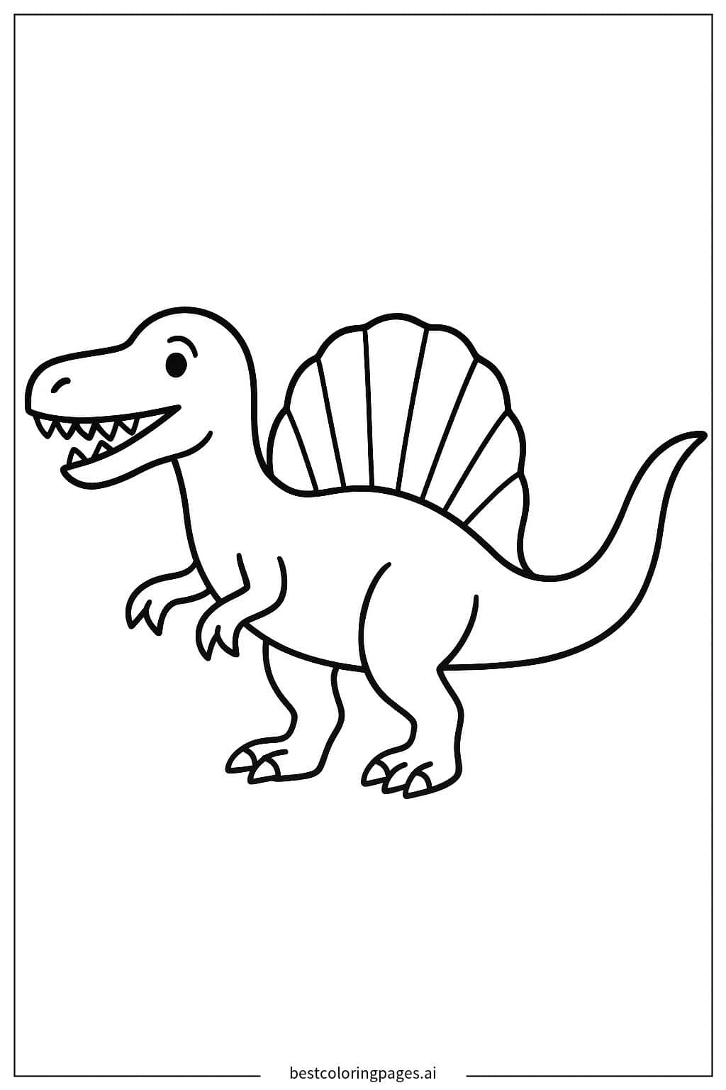 Disegni di Spinosauro fermo in posizione da Colorare