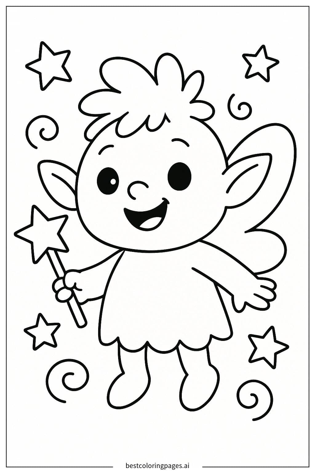 Dibujos de Sprunki con una Varita Mágica para Colorear