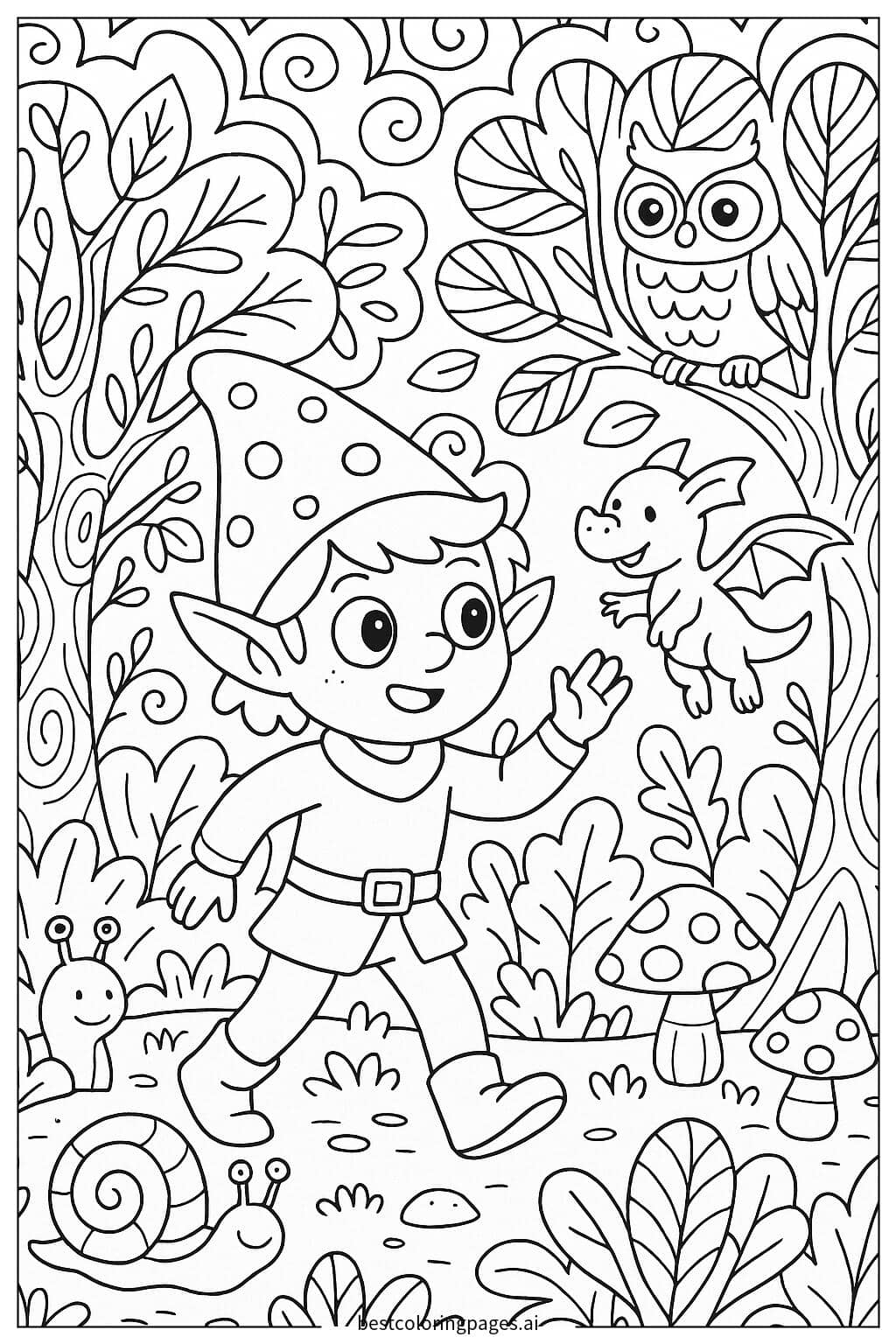 Dibujos de Sprunki en un Bosque Mágico para Colorear