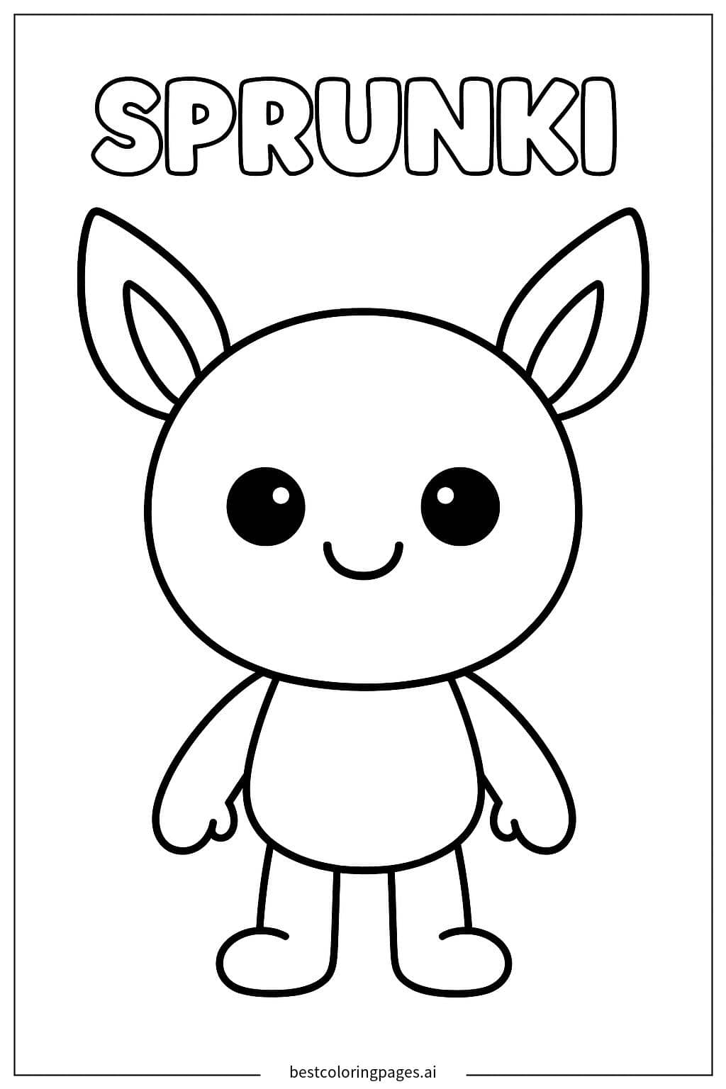 Dibujos de Sprunki de Pie para Colorear