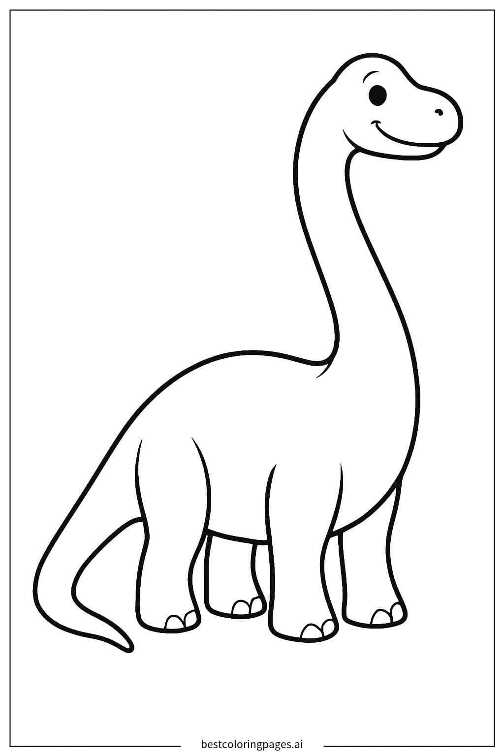 Standing Brachiosaurus Coloring Page Coloring Page