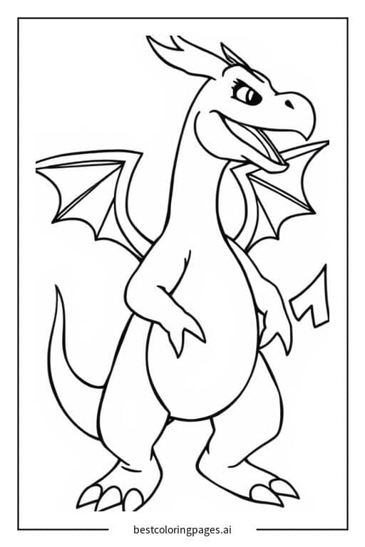 Standing Charizard Coloring Page