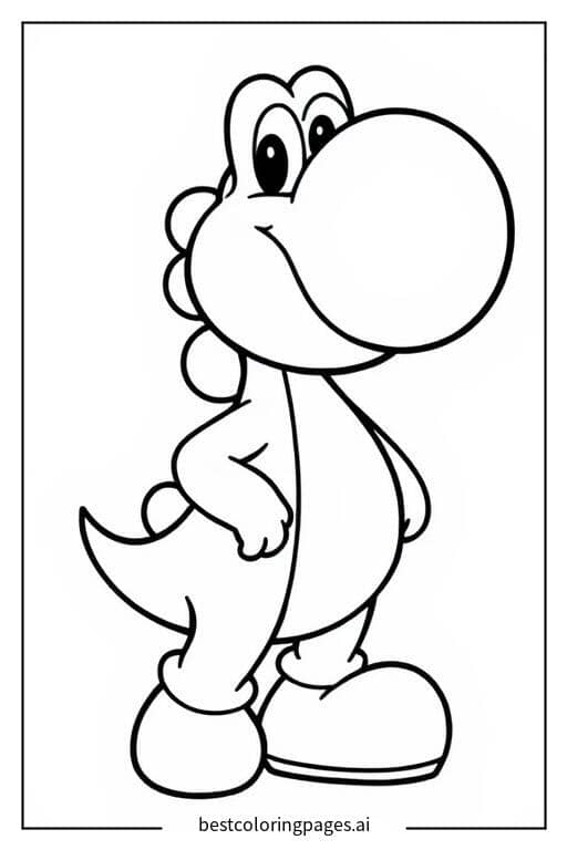 Dibujos de Yoshi de Pie para Colorear