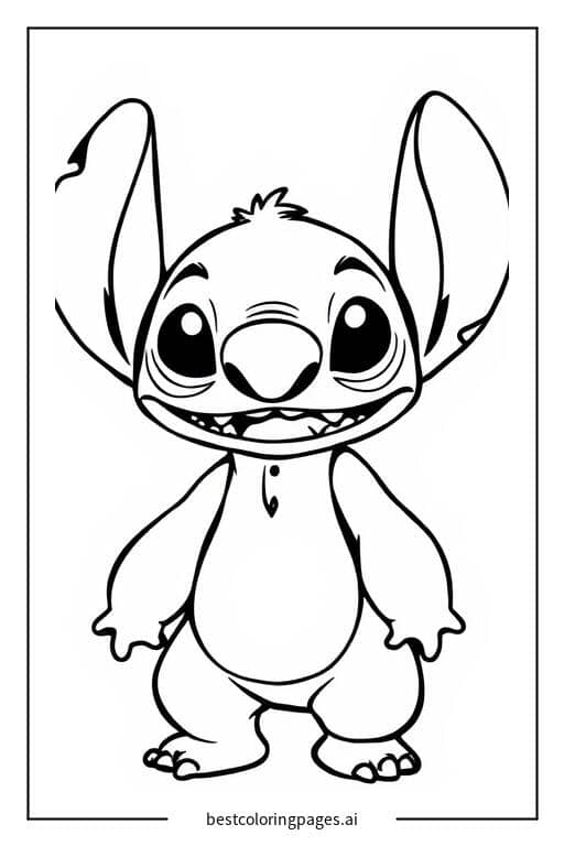 Desenhos de Stitch em pé para Colorir