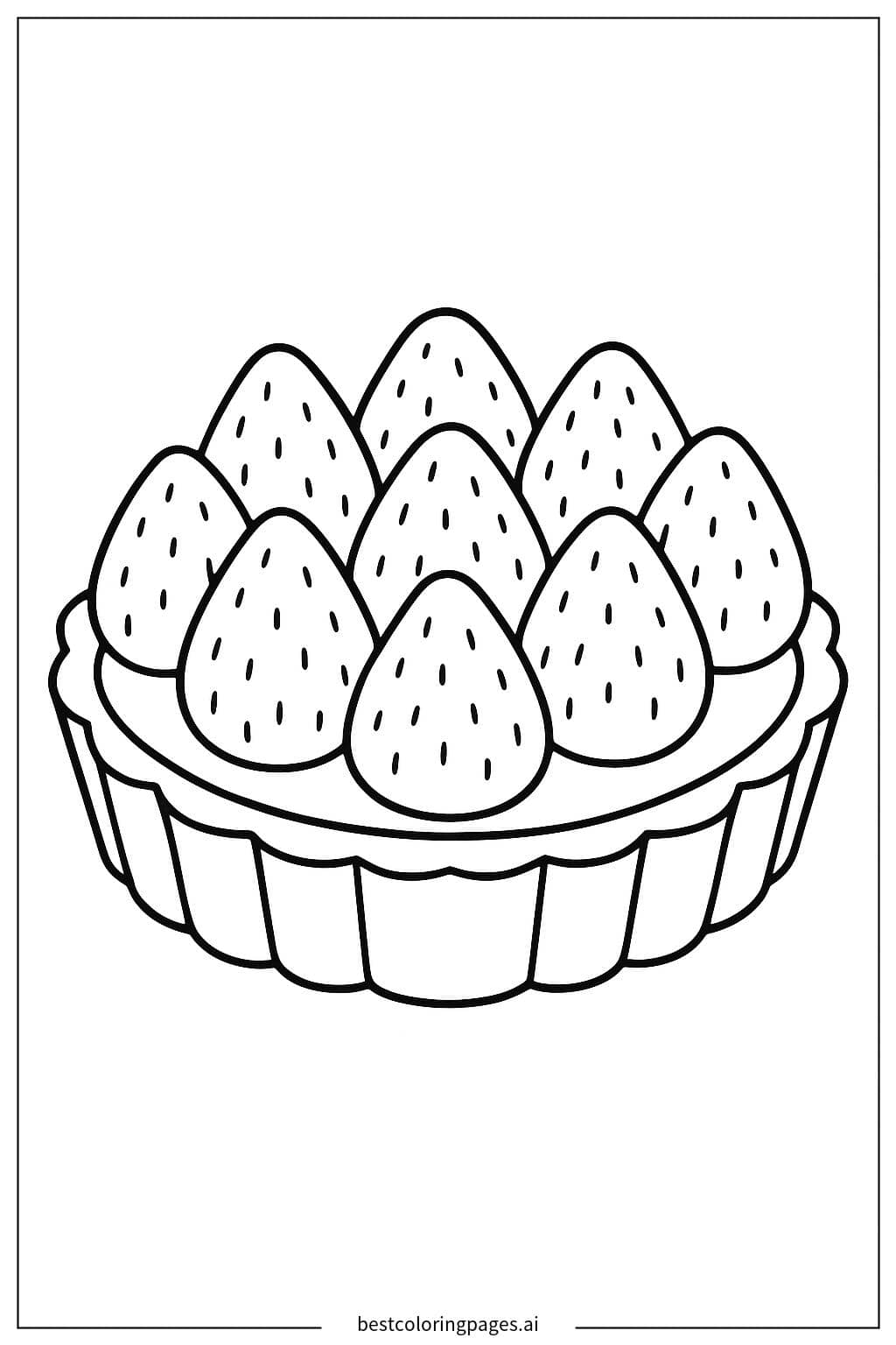 Coloriage Tarte aux fraises