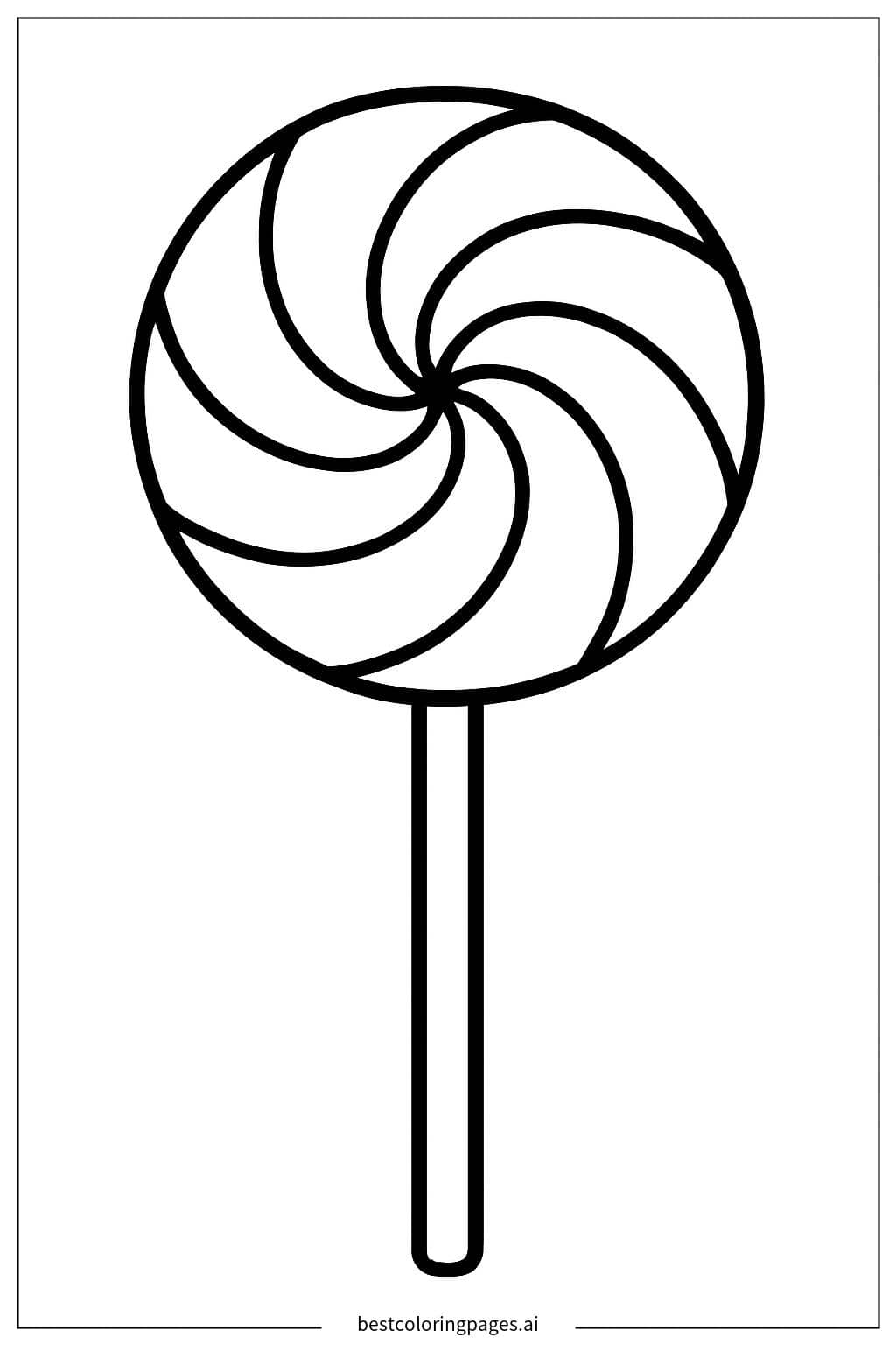 Coloriage Sucette rayée