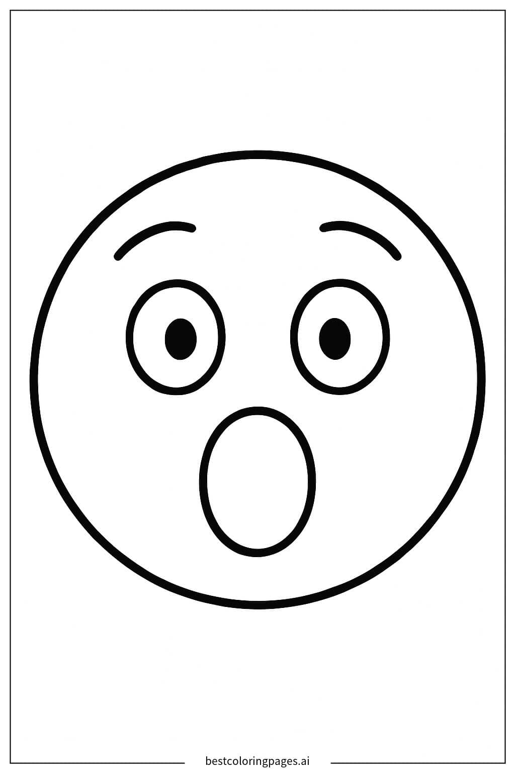 Disegni di Emoji Sorpresa da Colorare