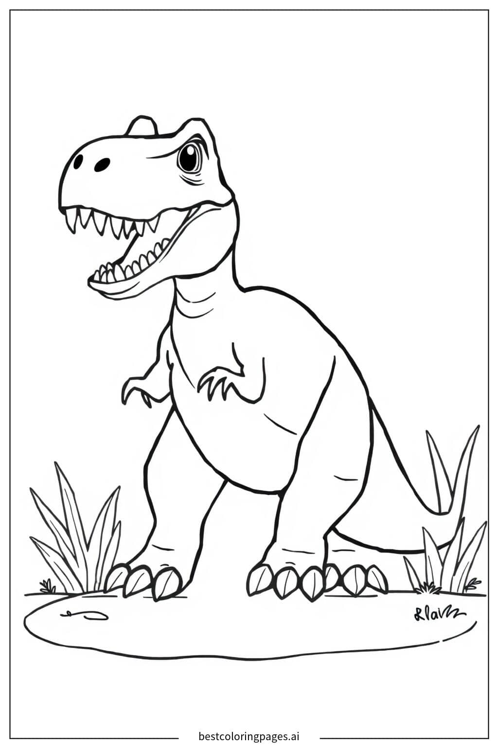 T-Rex Fußabdruck Ausmalbilder