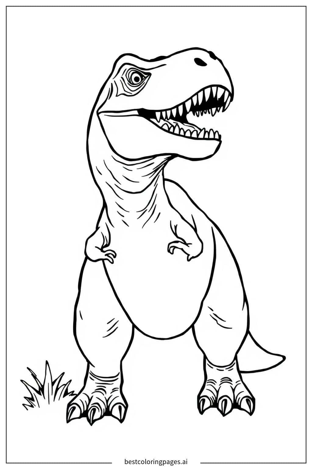 T Rex brüllt Ausmalbilder