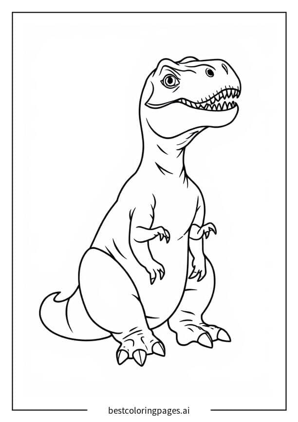 Sitzender T-Rex Ausmalbilder