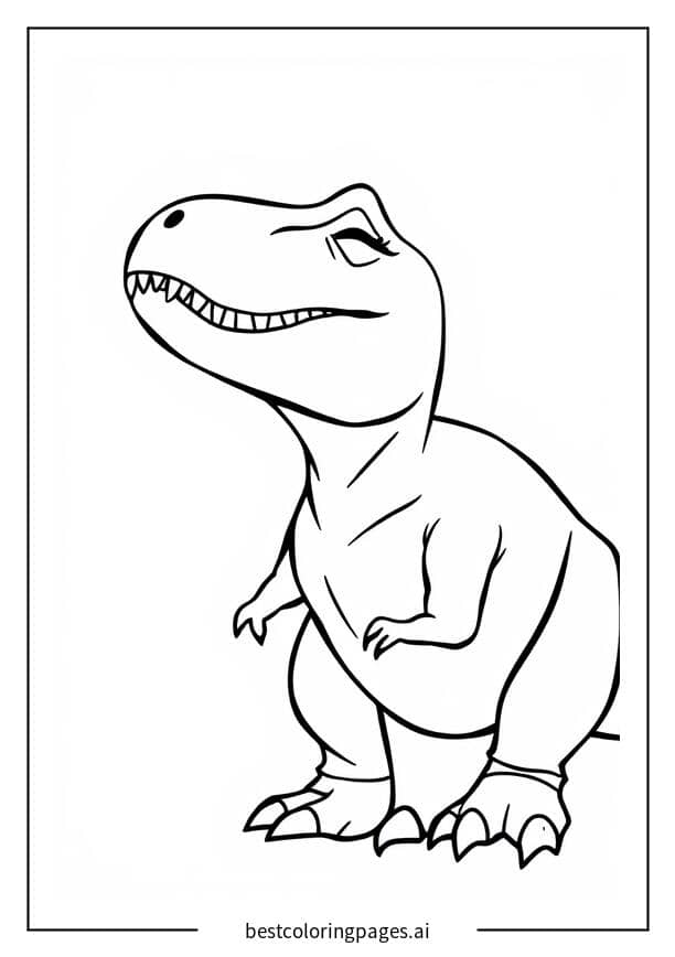 T-Rex mit geschlossenen Augen Ausmalbilder