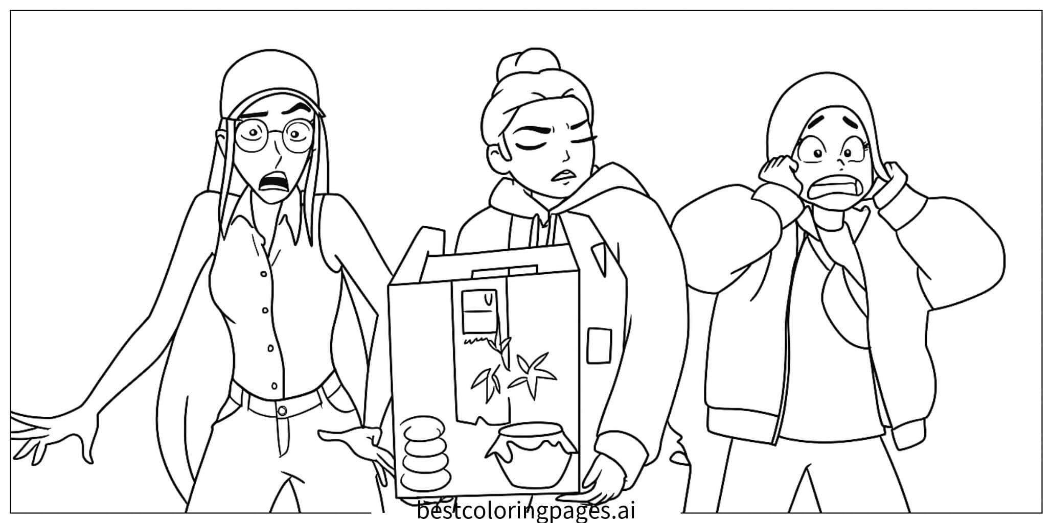 Dibujos de Equipo en Pánico para Colorear