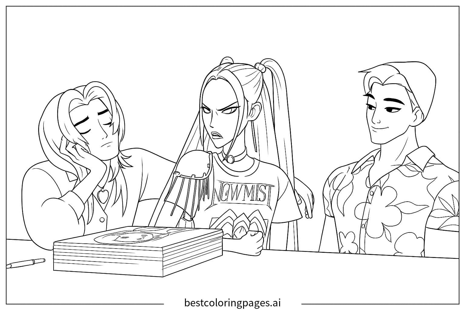 Dibujos de El grupo está esperando para Colorear