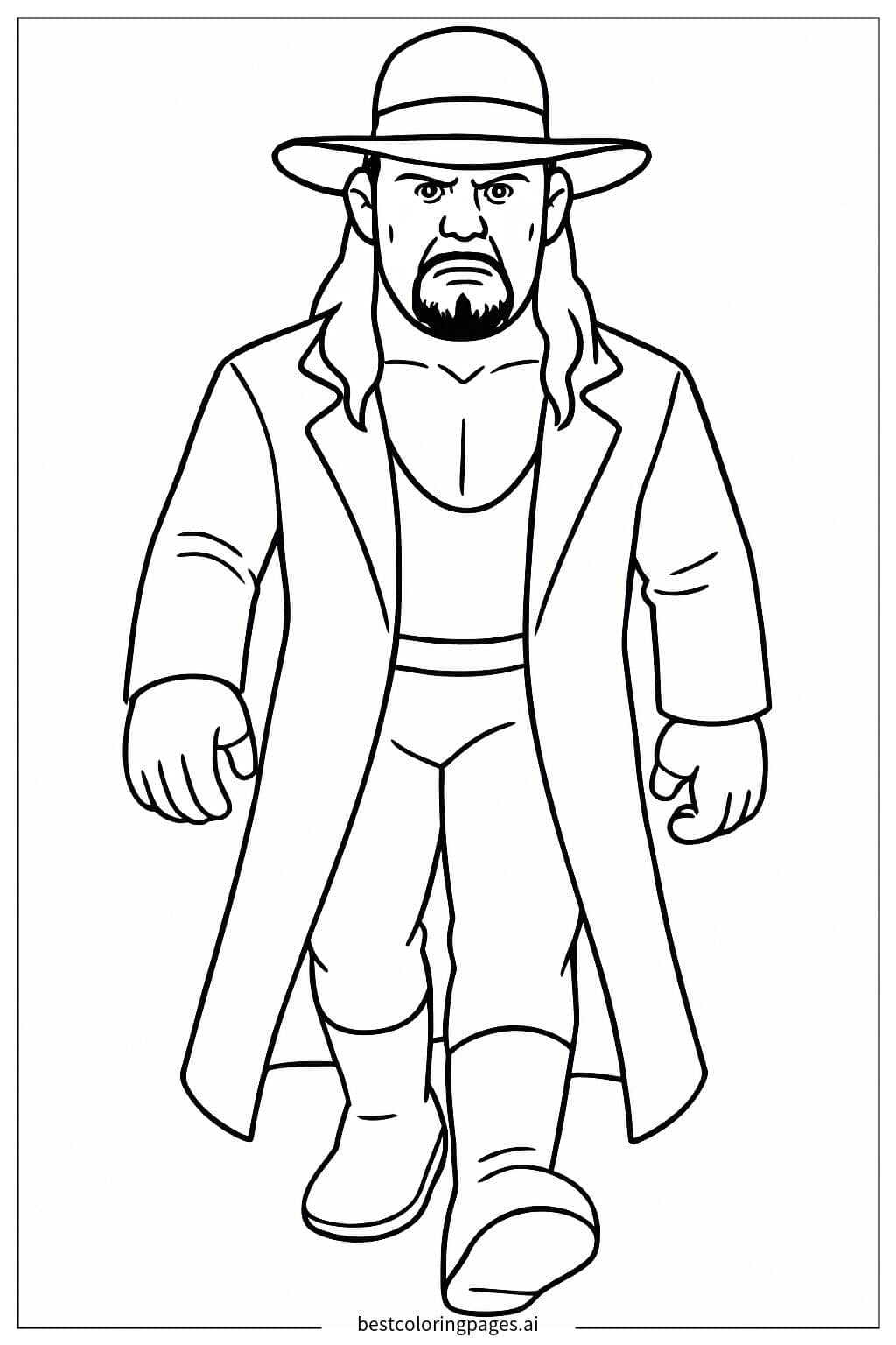 Desenhos de The Undertaker Caminhando para Colorir