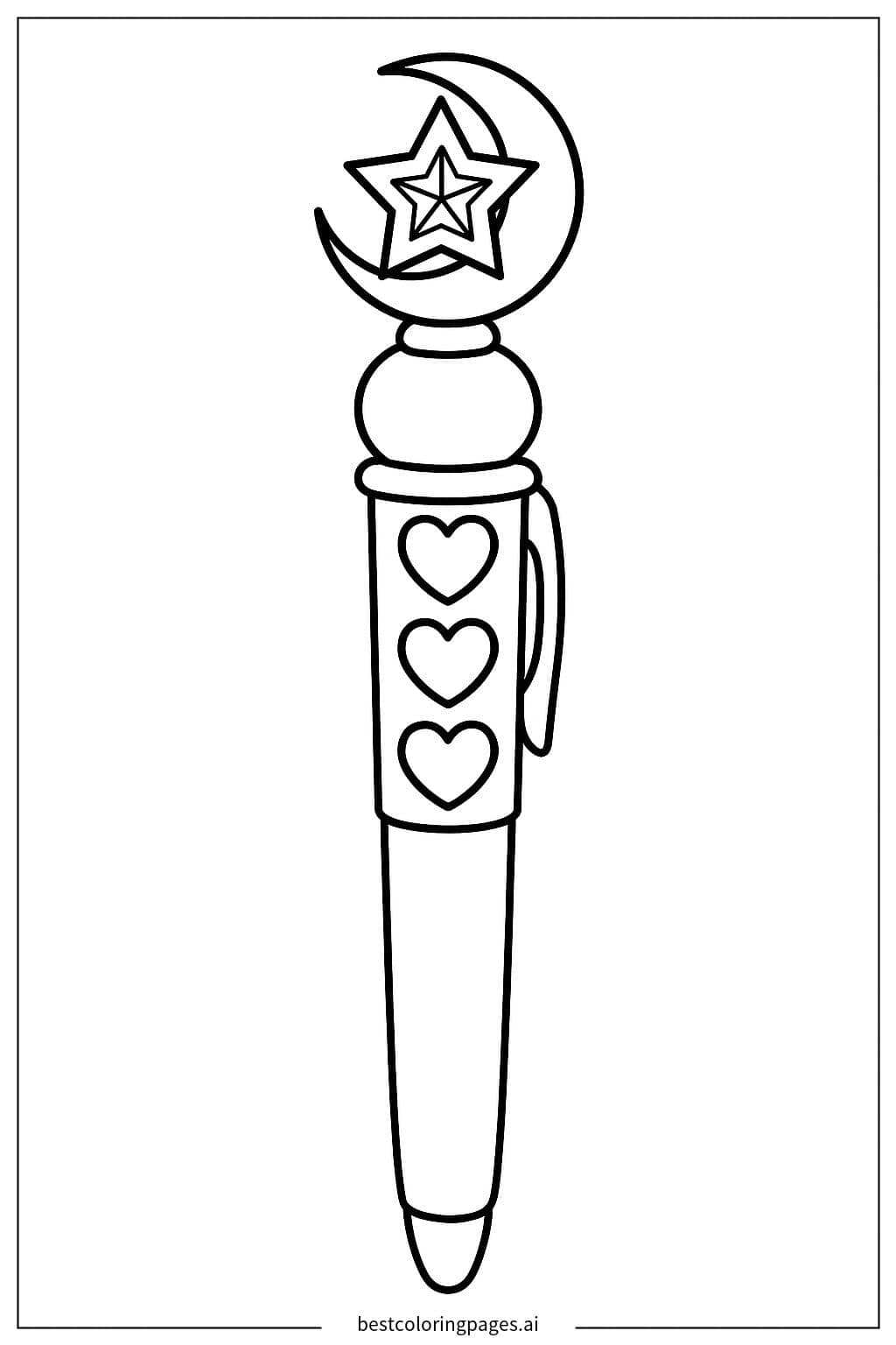 Magical Transformation Pen from Sailor Moon Coloring Page
