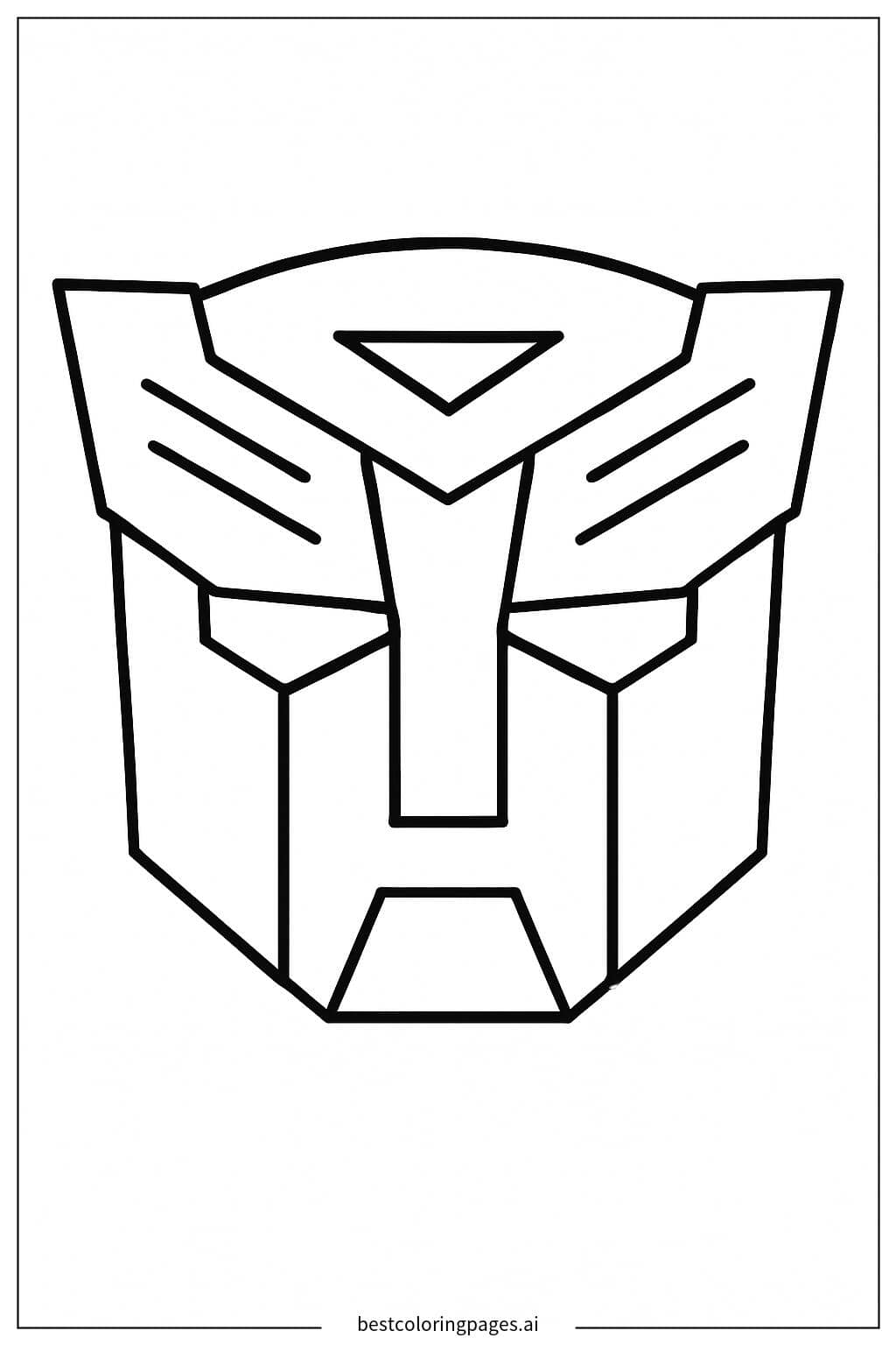Transformers Logo Coloring Page with Simple Lines Coloring Page