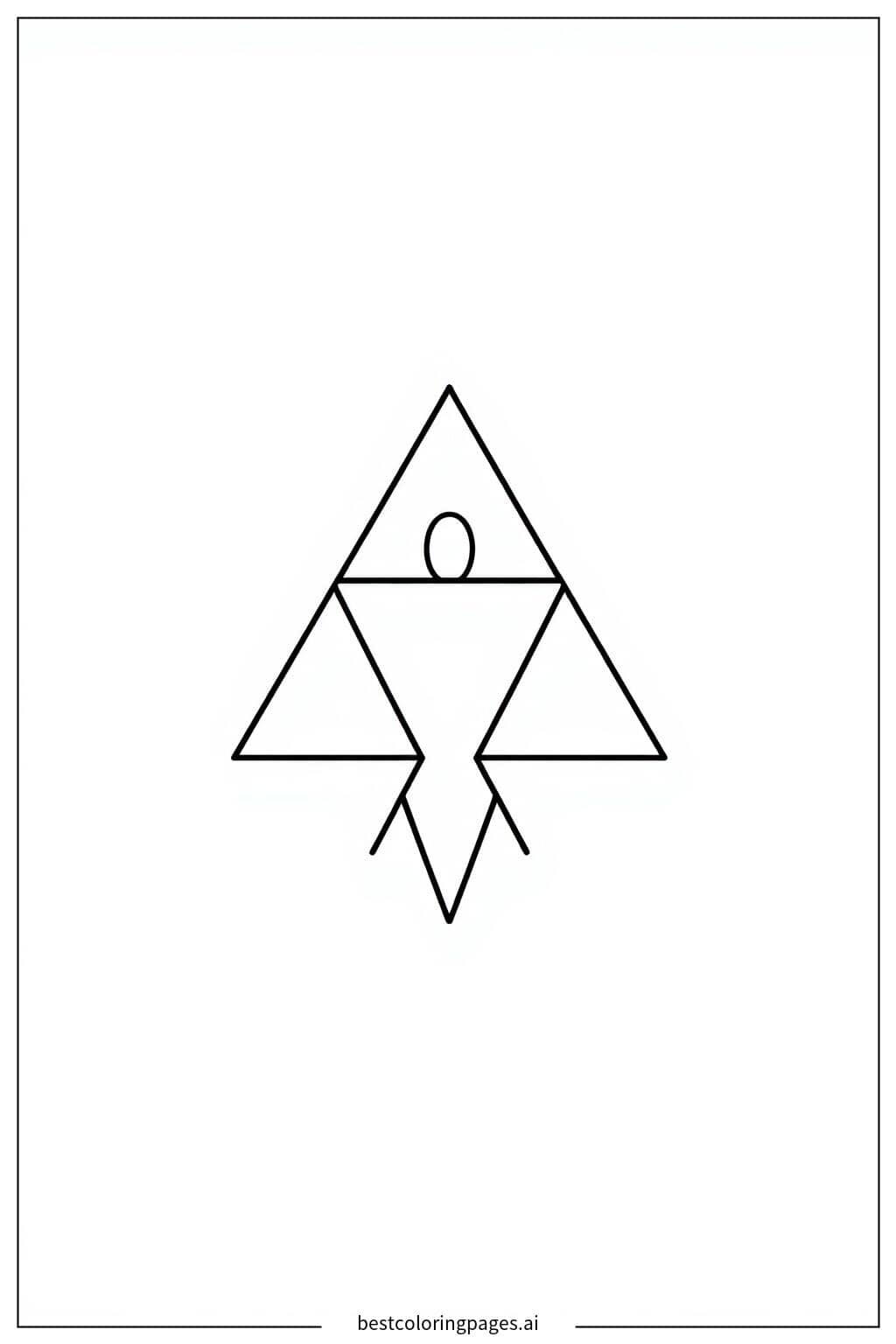Legend of Zelda Triforce Symbol Coloring Page