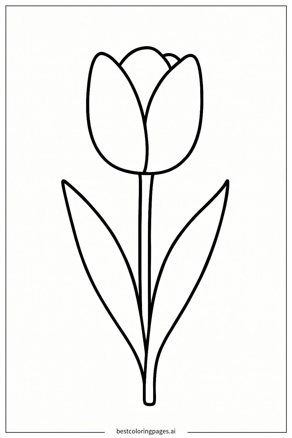 Beautiful Tulip Bouquet Coloring Page