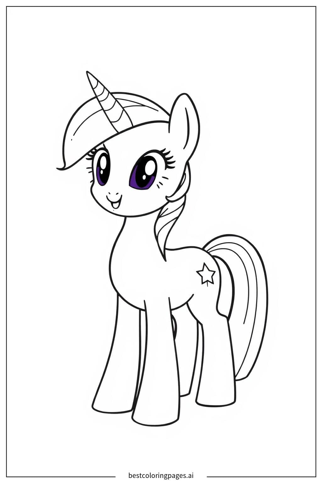 Twilight Sparkle Standing from My Little Pony Coloring Page