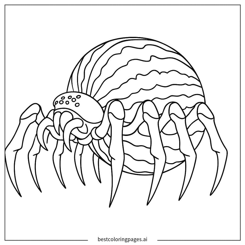 Disegni di Creatura Ragno Anguria da Colorare