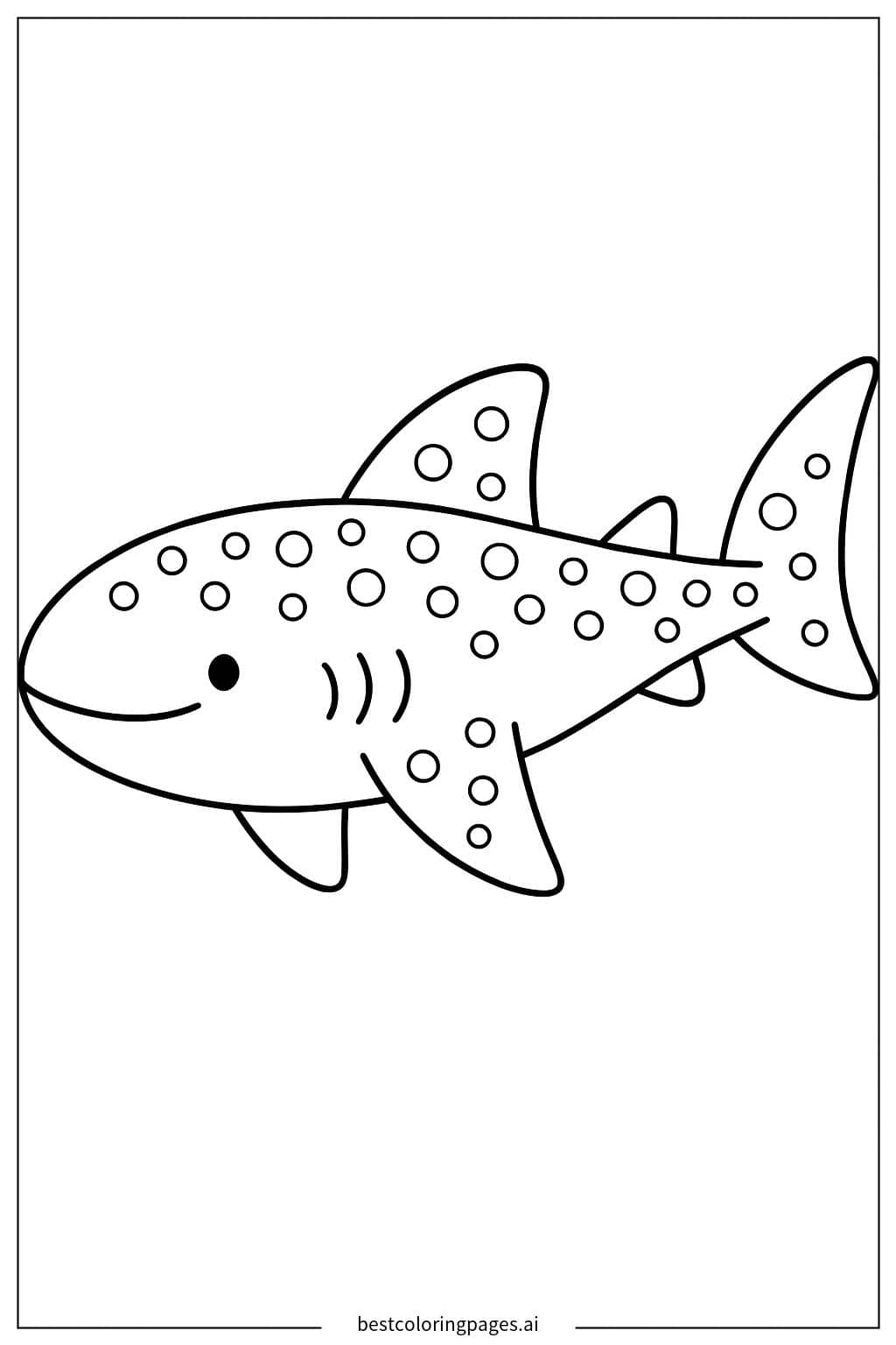 Coloriage Forme de Base du Requin Baleine