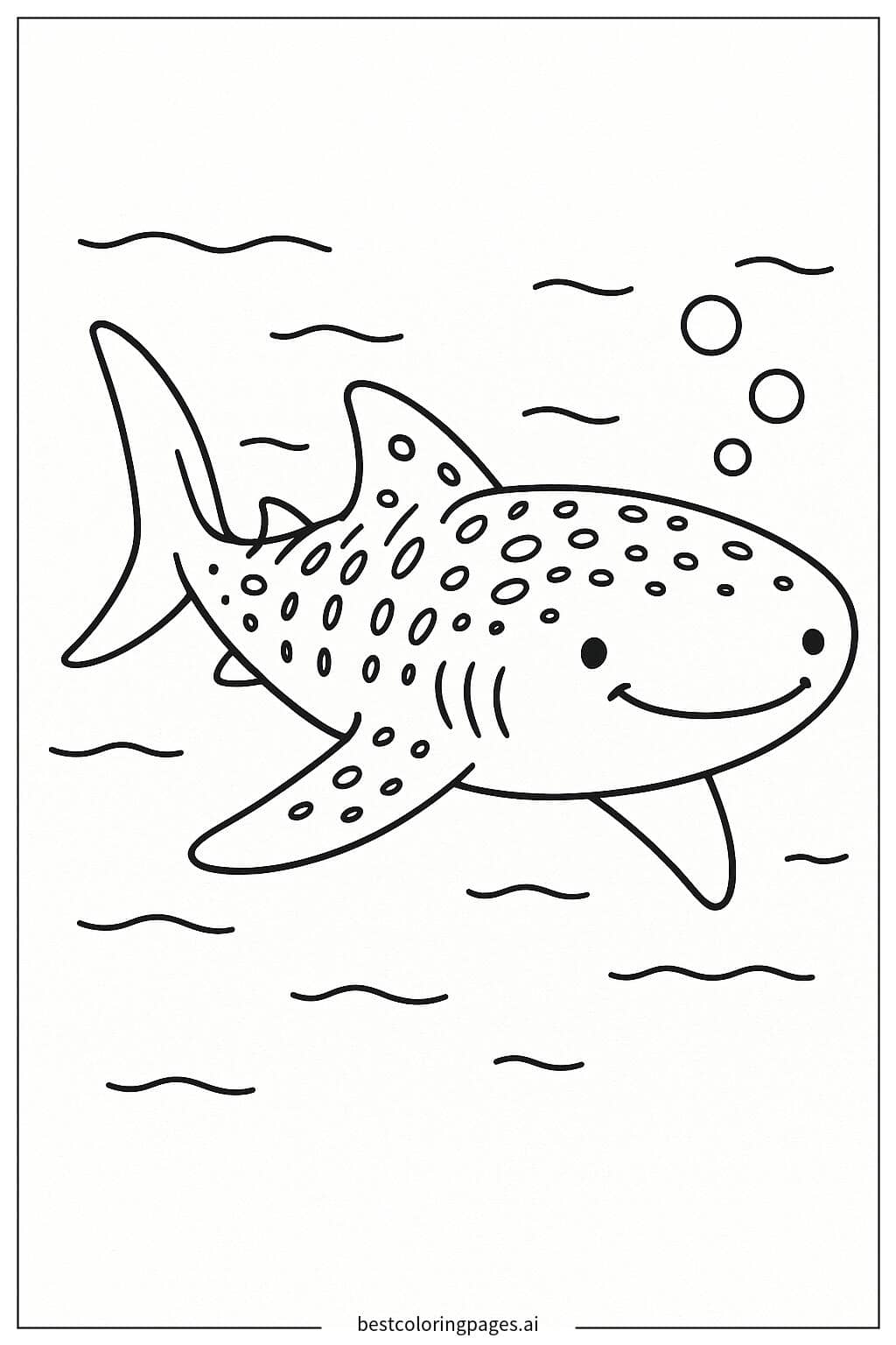 Coloriage Requin Baleine Flottant