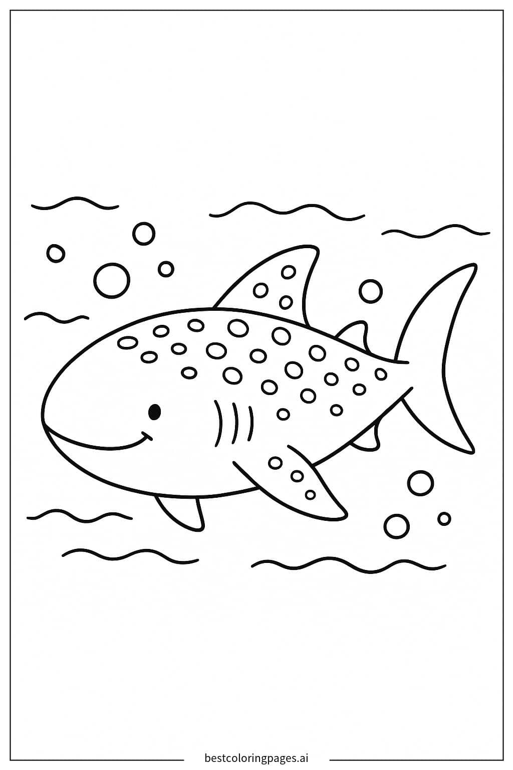 Coloriage Requin Baleine Solo