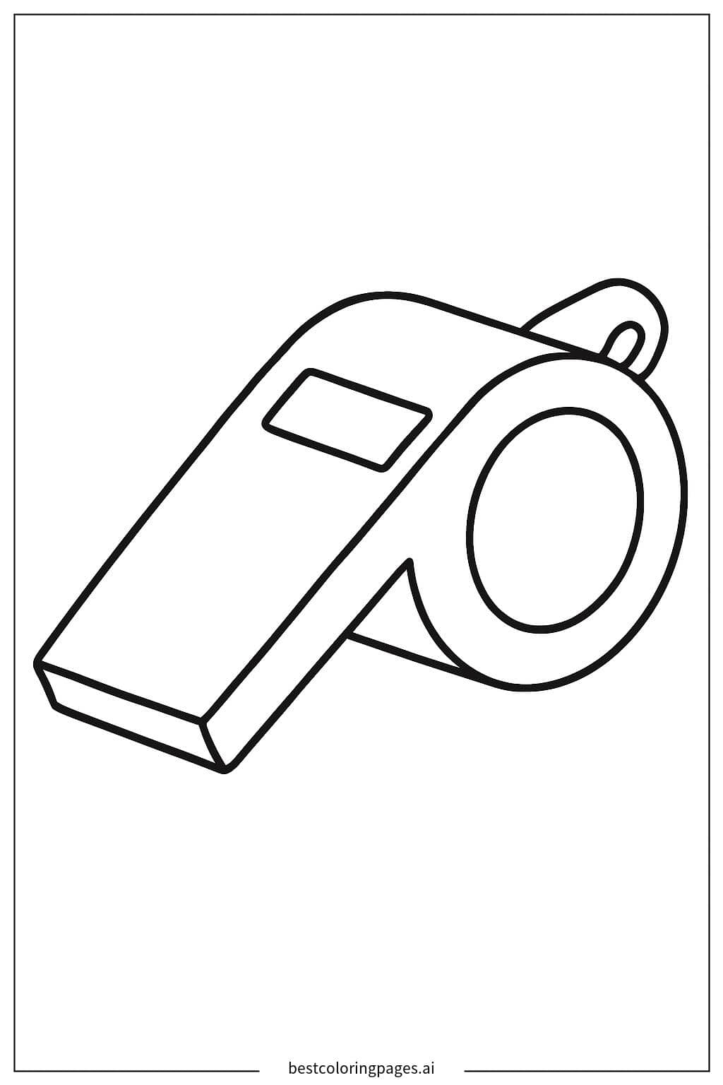 Desenhos de Apito de Árbitro de Futebol Americano para Colorir