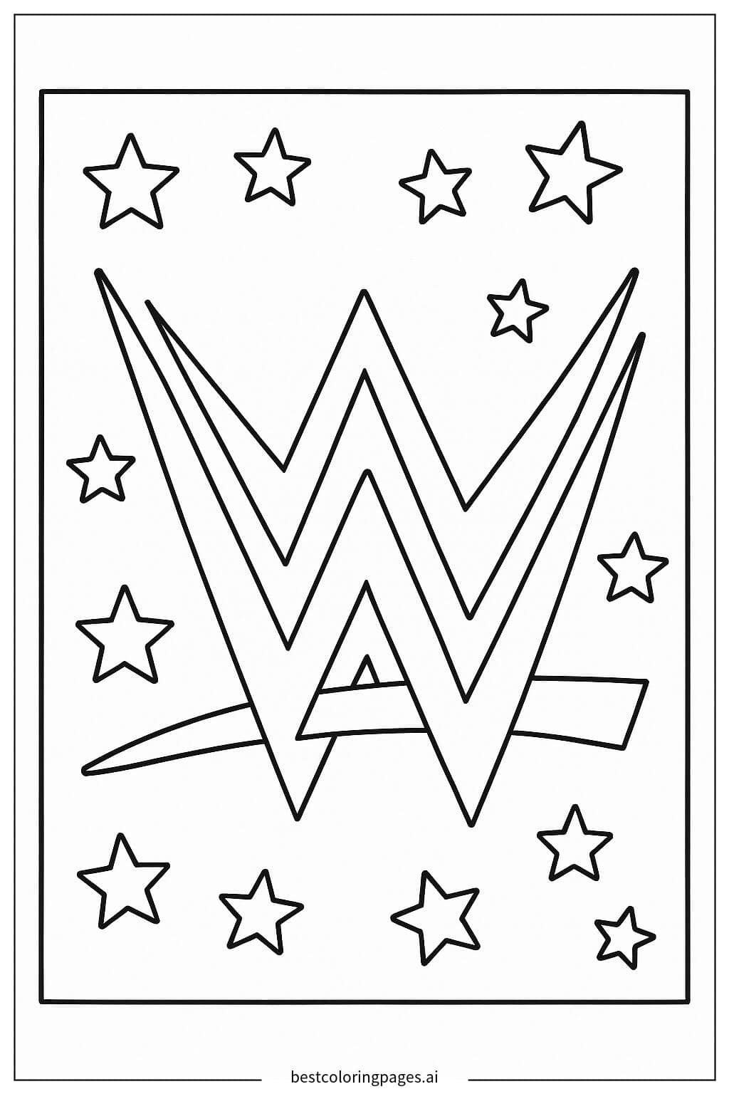 Desenhos de Logotipo da WWE para Colorir