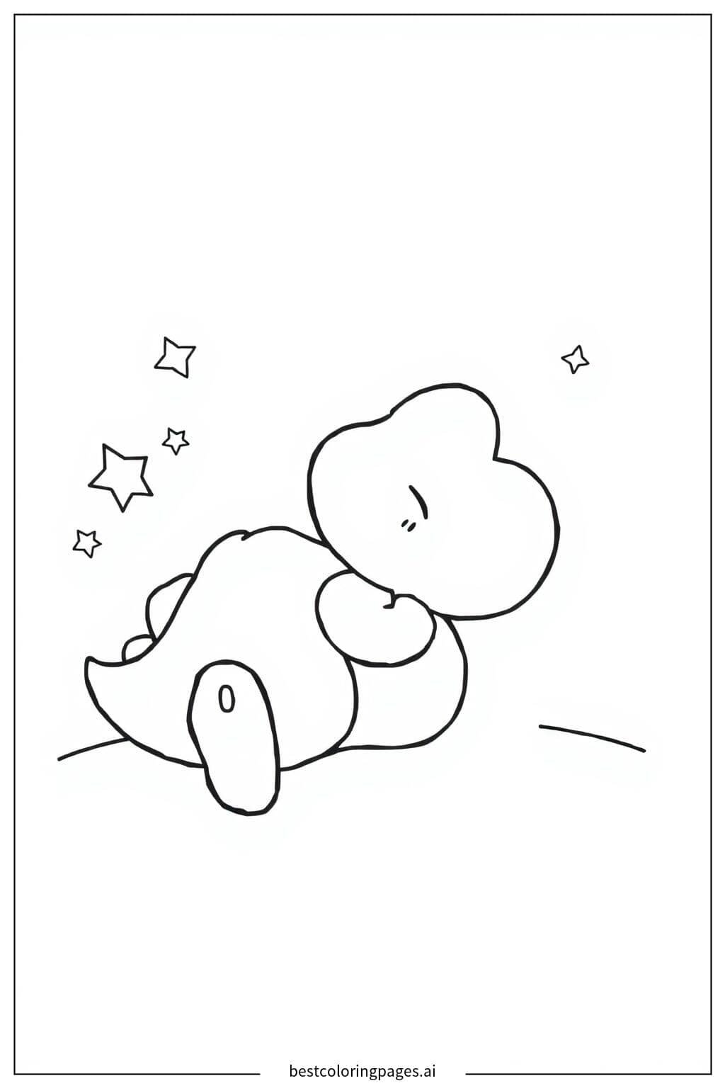 Dibujos de Yoshi durmiendo para Colorear