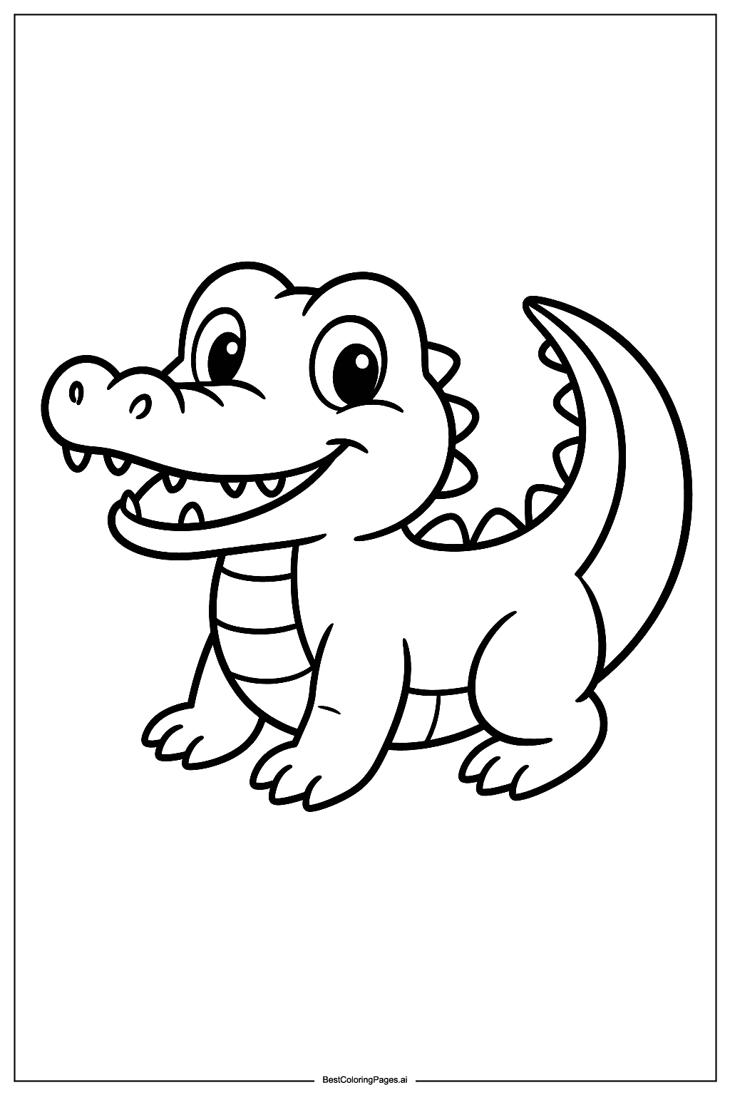 Baby crocodile Coloring Page