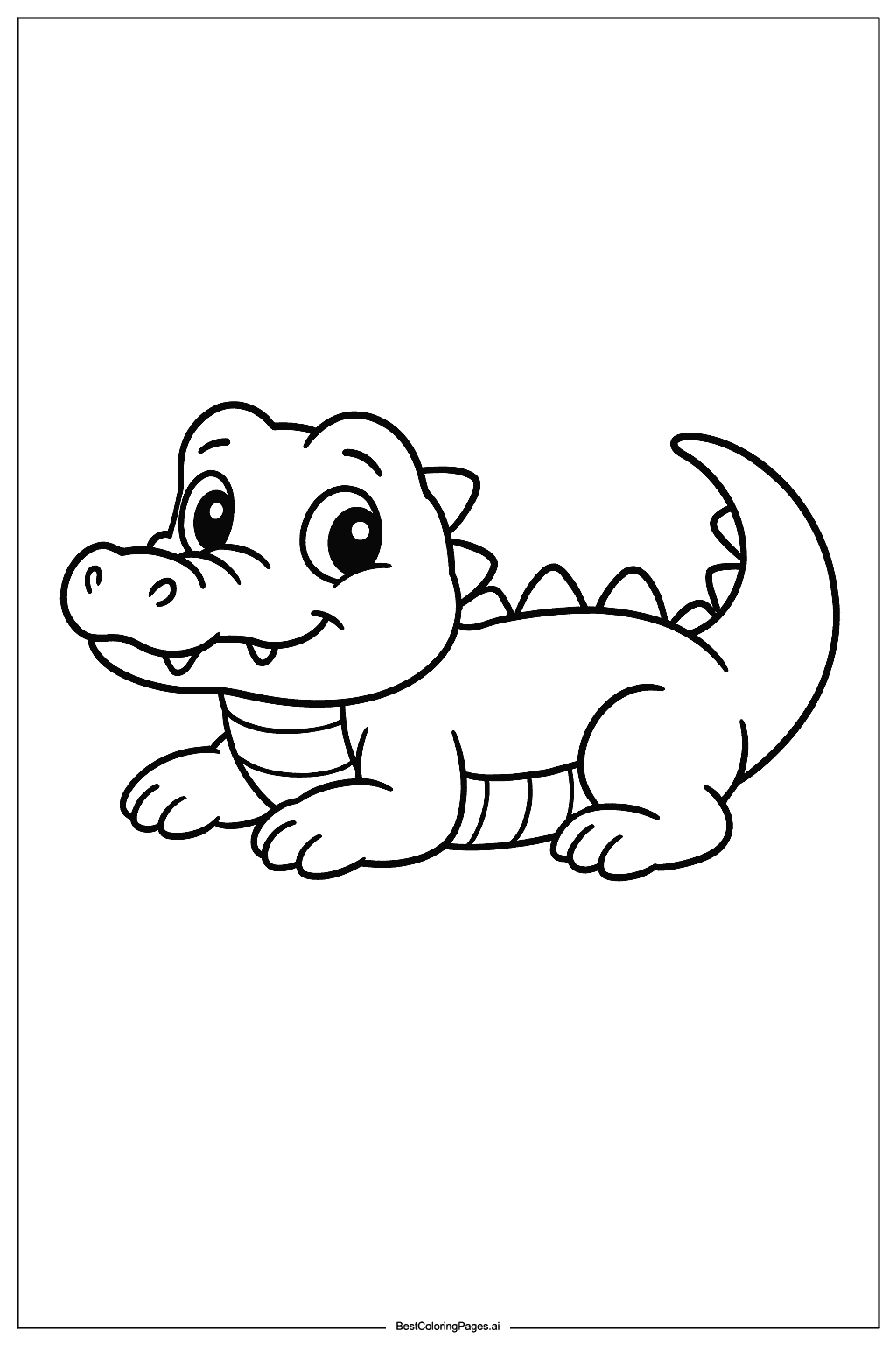 Baby crocodile Coloring Page