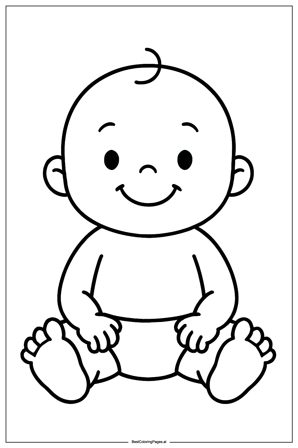 Baby sitting Coloring Page