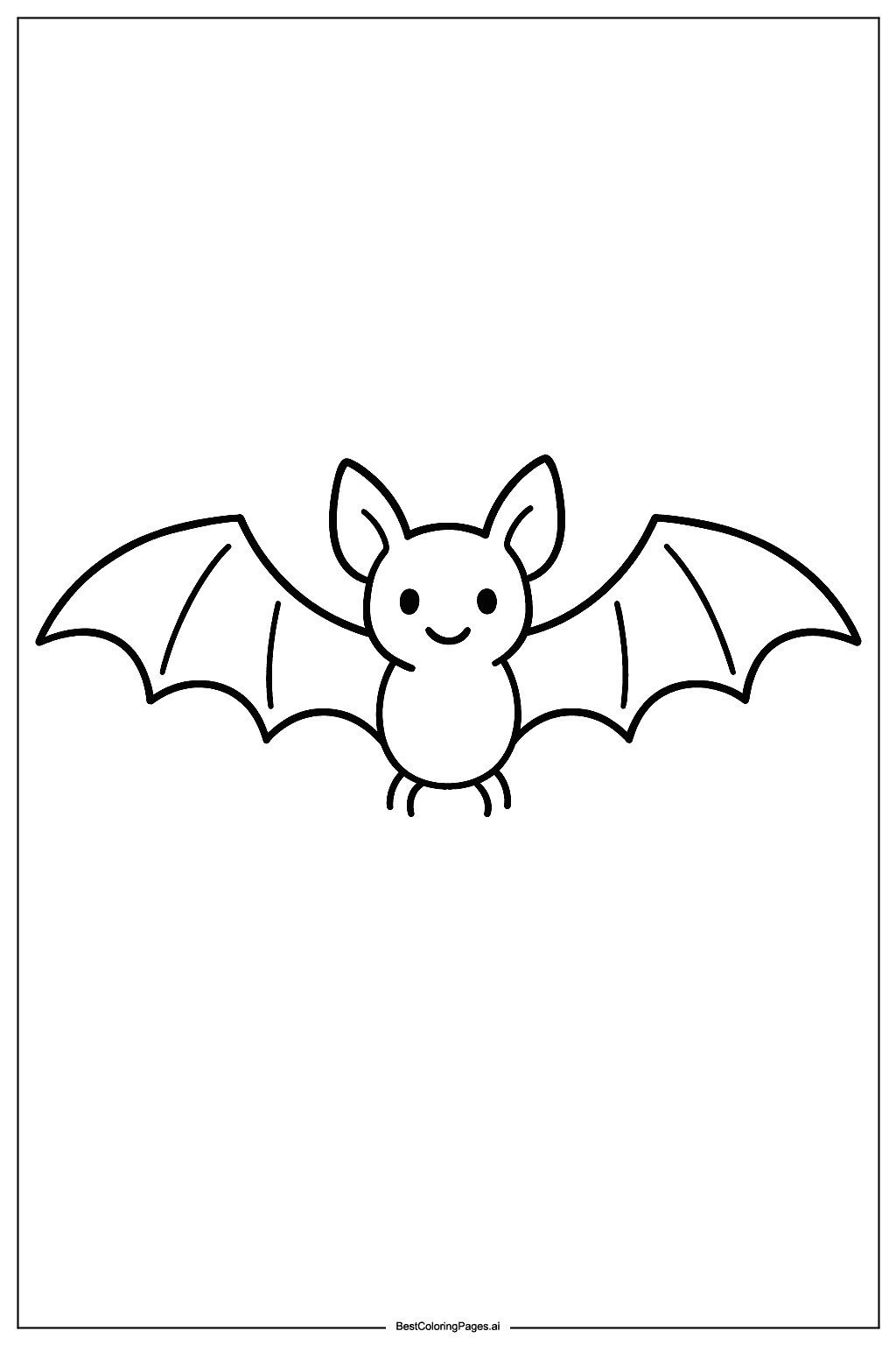 Bat flying Coloring Page