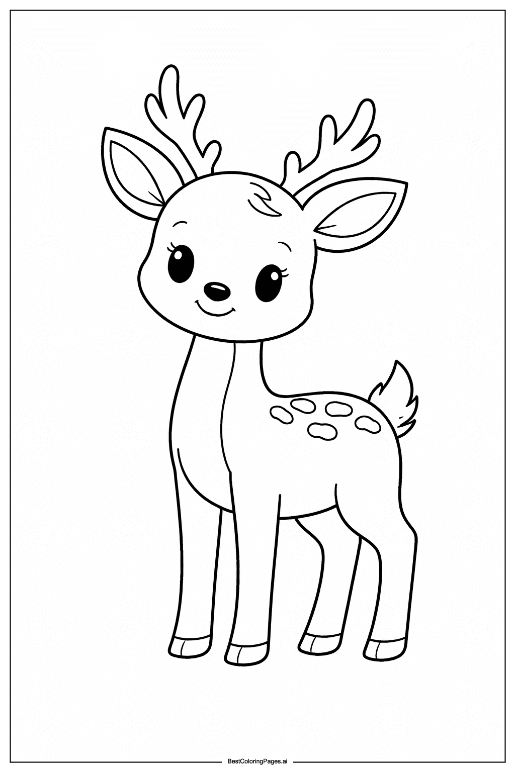 Desenhos de Cervo em Pé para Colorir