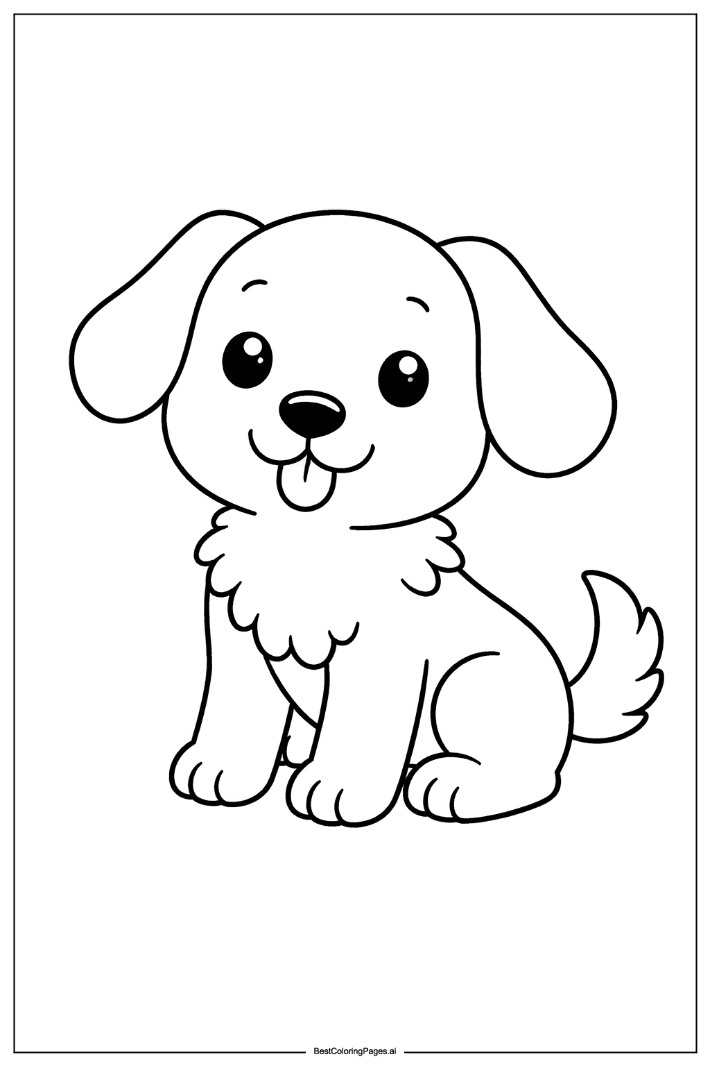 Dog with floppy ears Coloring Page