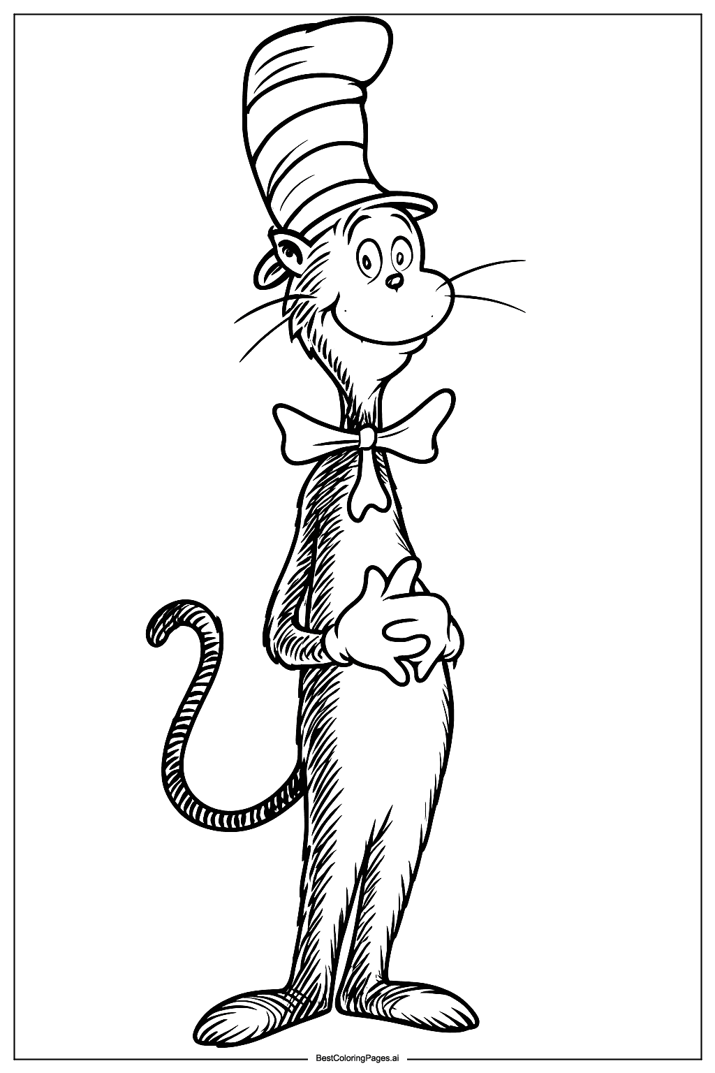 Coloriage Le Chat Chapeauté du Dr. Seuss