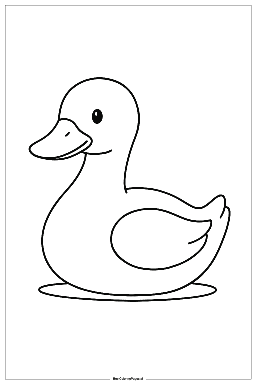 Duck sitting Coloring Page