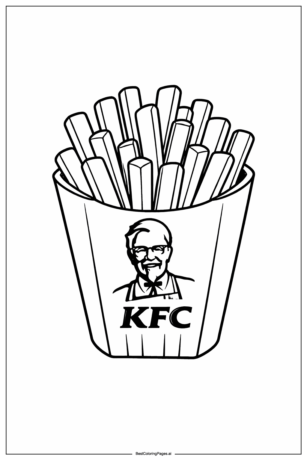 KFC french fries Coloring Page