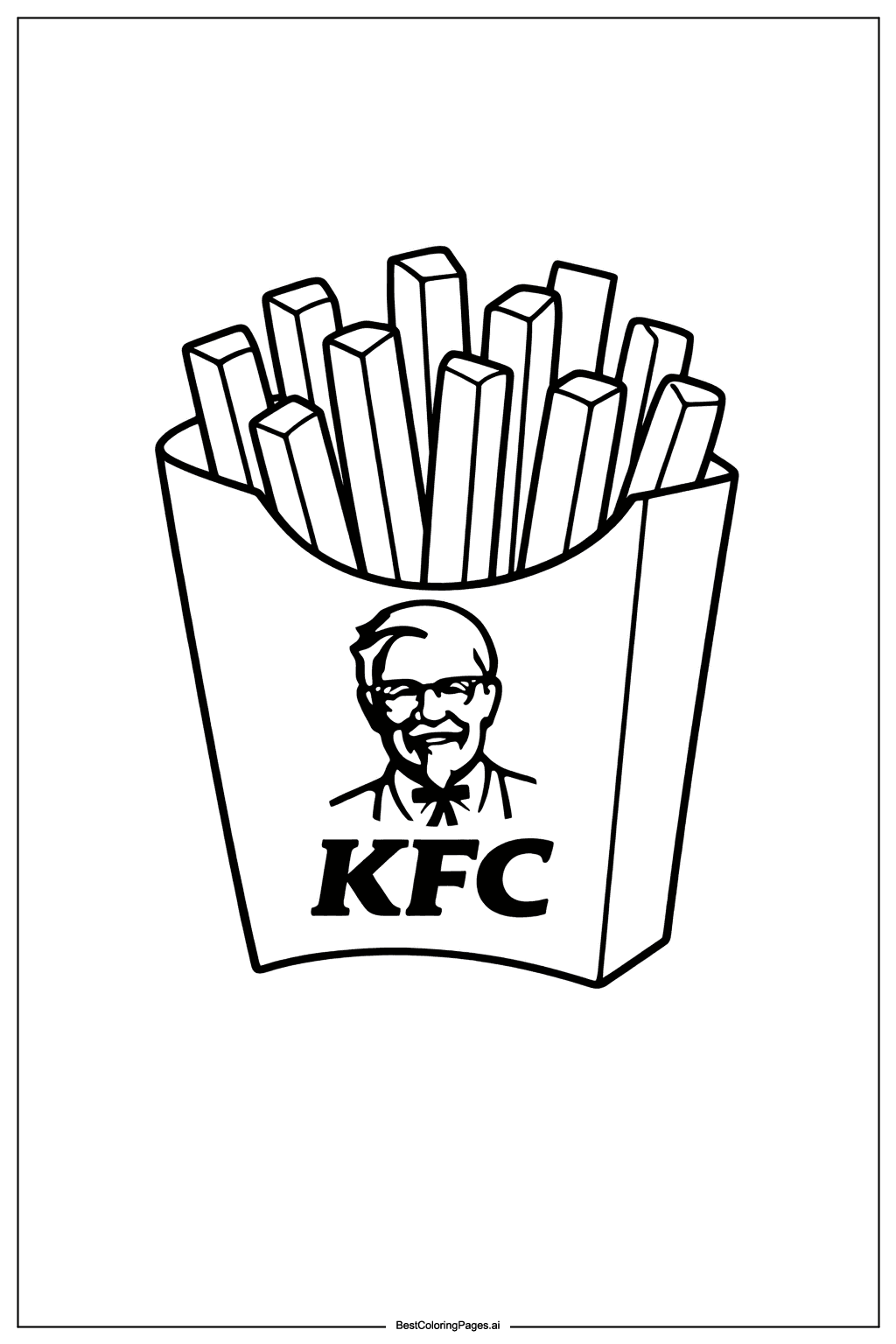 KFC french fries Coloring Page