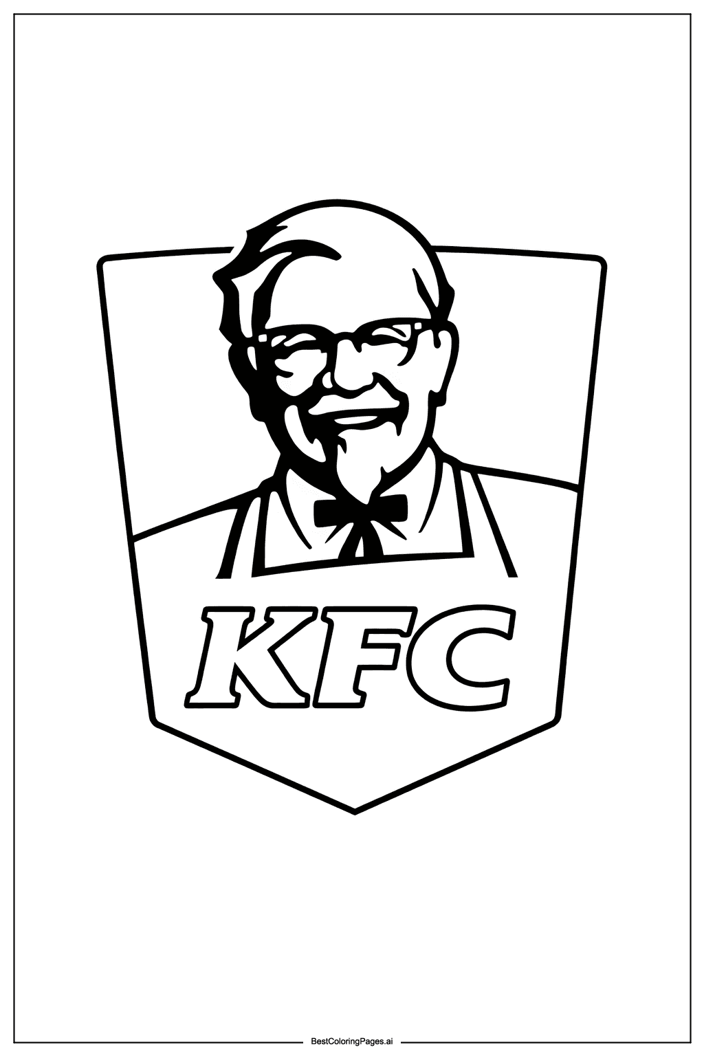 KFC logo sign Coloring Page