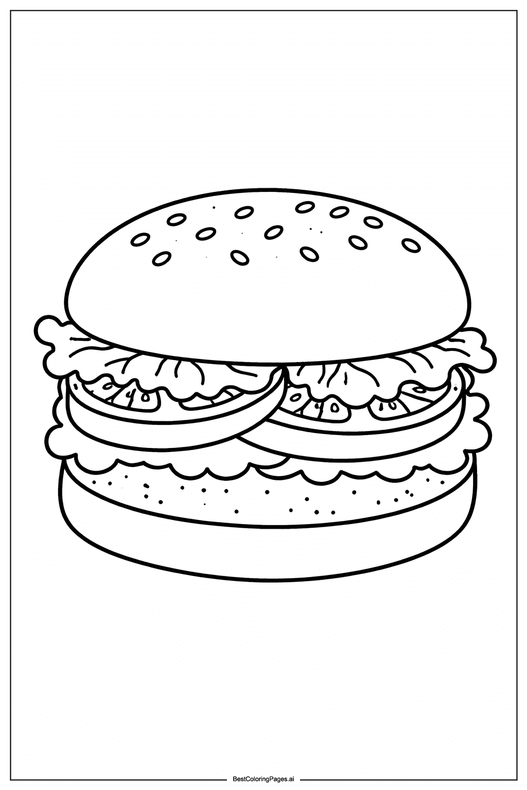 McDonald’s burger Coloring Page